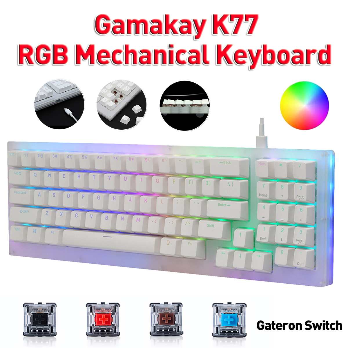 Gamakay-K77 77 Ű      Ű RGB ..